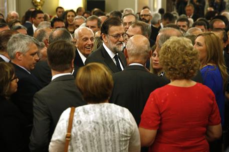 25/04/2017. Viaje oficial de Rajoy a Uruguay. El presidente del Gobierno, Mariano Rajoy, participa en una recepción a la colectividad españo...