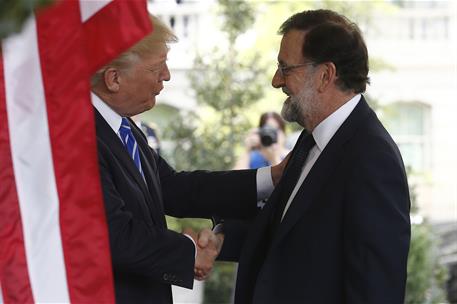 26/09/2017. Viaje de Mariano Rajoy a Estados Unidos. El presidente de los Estados Unidos de América, Donald Trump, recibe en la Casa Blanca ...