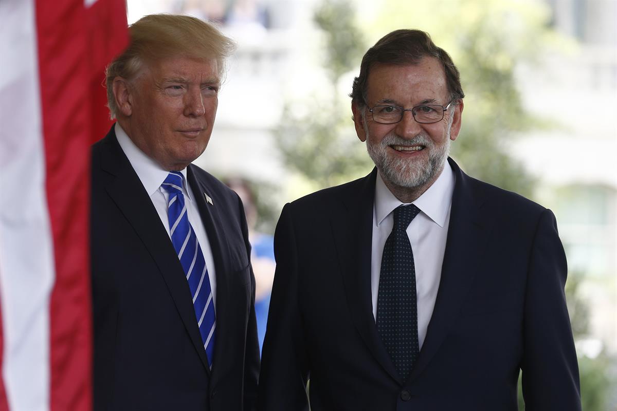 26/09/2017. Viaje de Mariano Rajoy a Estados Unidos. El presidente de los Estados Unidos de América, Donald Trump, recibe en la Casa Blanca ...