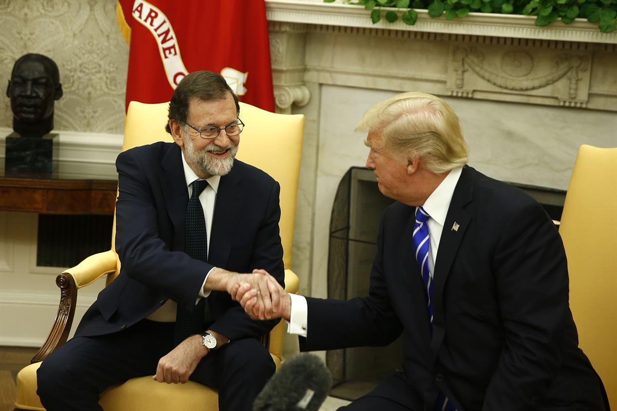 26/09/2017. Viaje del presidente del Gobierno a USA. El presidente del Gobierno, Mariano Rajoy, y el presidente de los Estados Unidos de Amé...