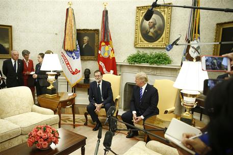 26/09/2017. Viaje de Mariano Rajoy a Estados Unidos. El presidente del Gobierno, Mariano Rajoy, y el presidente de los Estados Unidos de Amé...