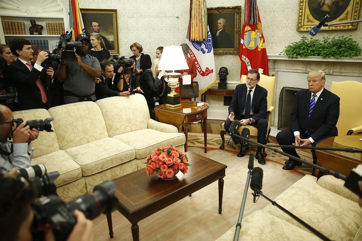 26/09/2017. Viaje de Mariano Rajoy a Estados Unidos. El presidente del Gobierno, Mariano Rajoy, y el presidente de los Estados Unidos de Amé...