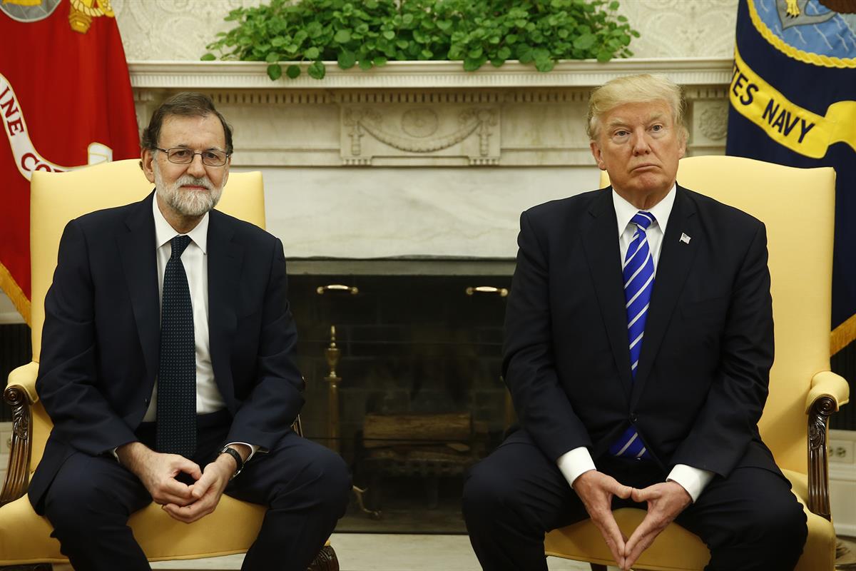 26/09/2017. Viaje de Mariano Rajoy a Estados Unidos. El presidente del Gobierno, Mariano Rajoy, y el presidente de los Estados Unidos de Amé...