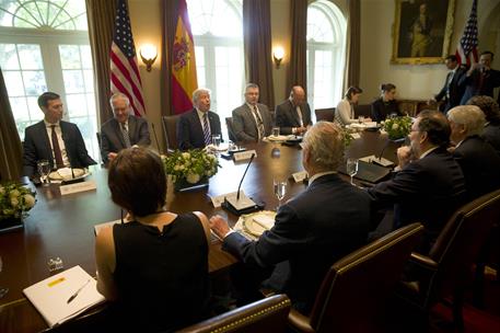 26/09/2017. Viaje de Mariano Rajoy a Estados Unidos. El presidente del Gobierno, Mariano Rajoy, y el presidente de los Estados Unidos de Amé...