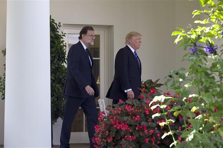 26/09/2017. Viaje del presidente del Gobierno a USA. El presidente del Gobierno, Mariano Rajoy, y el presidente de los Estados Unidos de Amé...