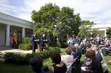 26/09/2017. Viaje del presidente del Gobierno a USA. El presidente del Gobierno, Mariano Rajoy, y el presidente de los Estados Unidos de Amé...