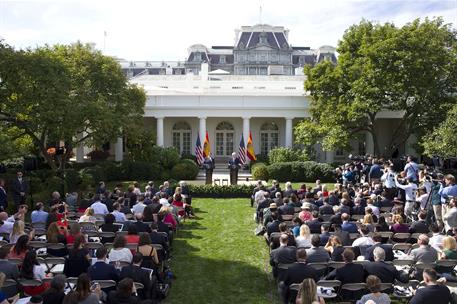 26/09/2017. Viaje del presidente del Gobierno a USA. El presidente del Gobierno, Mariano Rajoy, y el presidente de los Estados Unidos de Amé...