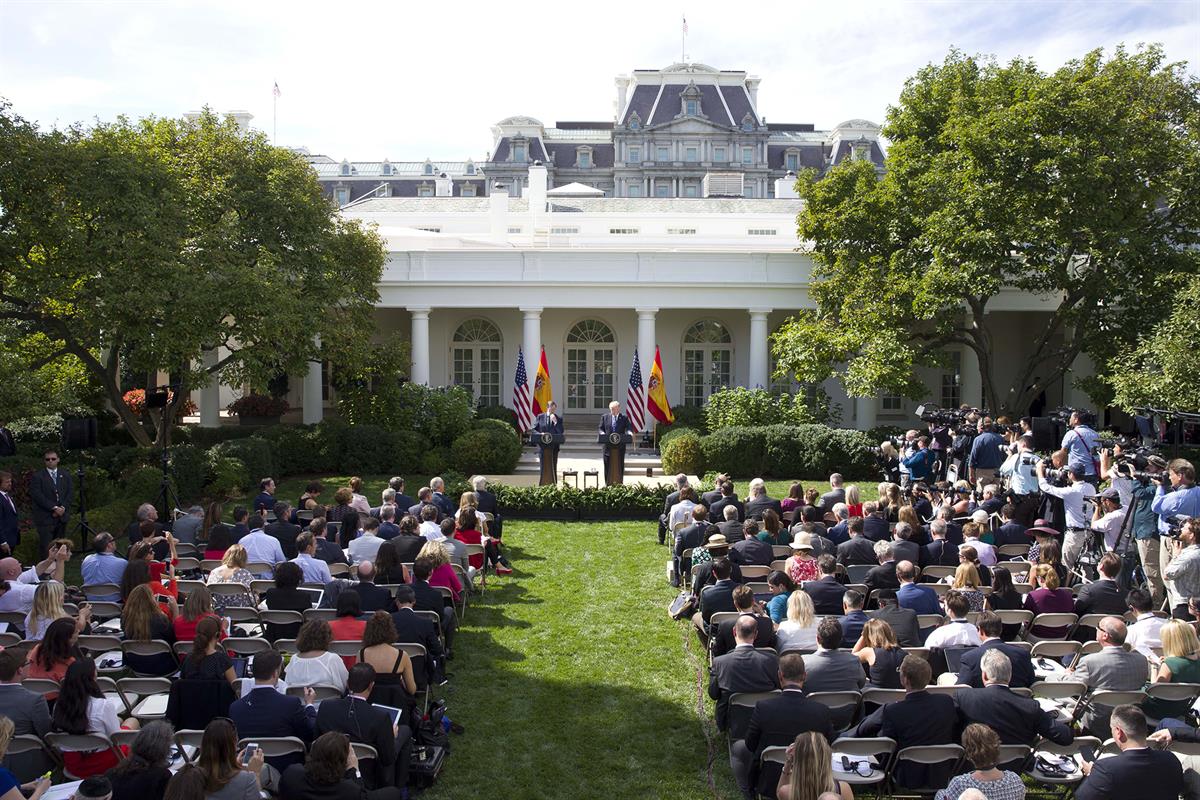 26/09/2017. Viaje del presidente del Gobierno a USA. El presidente del Gobierno, Mariano Rajoy, y el presidente de los Estados Unidos de Amé...