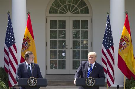 26/09/2017. Viaje del presidente del Gobierno a USA. El presidente del Gobierno, Mariano Rajoy, y el presidente de los Estados Unidos de Amé...