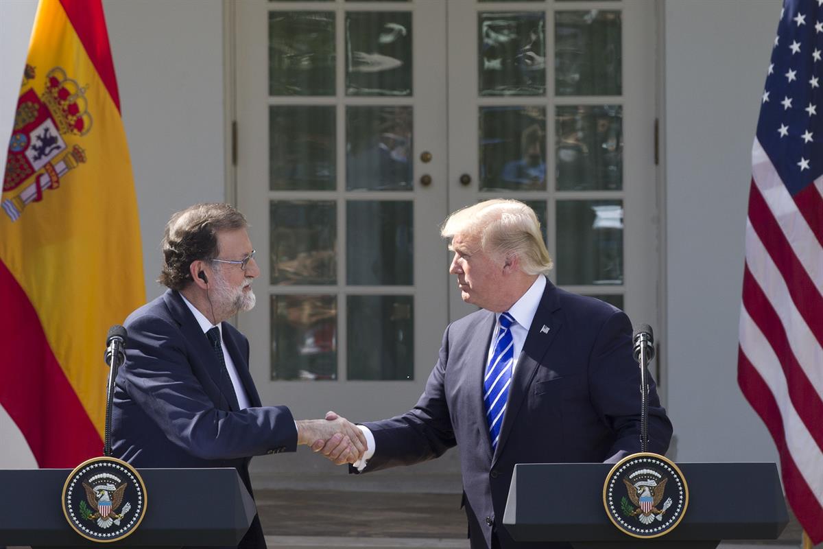 26/09/2017. Viaje del presidente del Gobierno a USA. El presidente del Gobierno, Mariano Rajoy, y el presidente de los Estados Unidos de Amé...