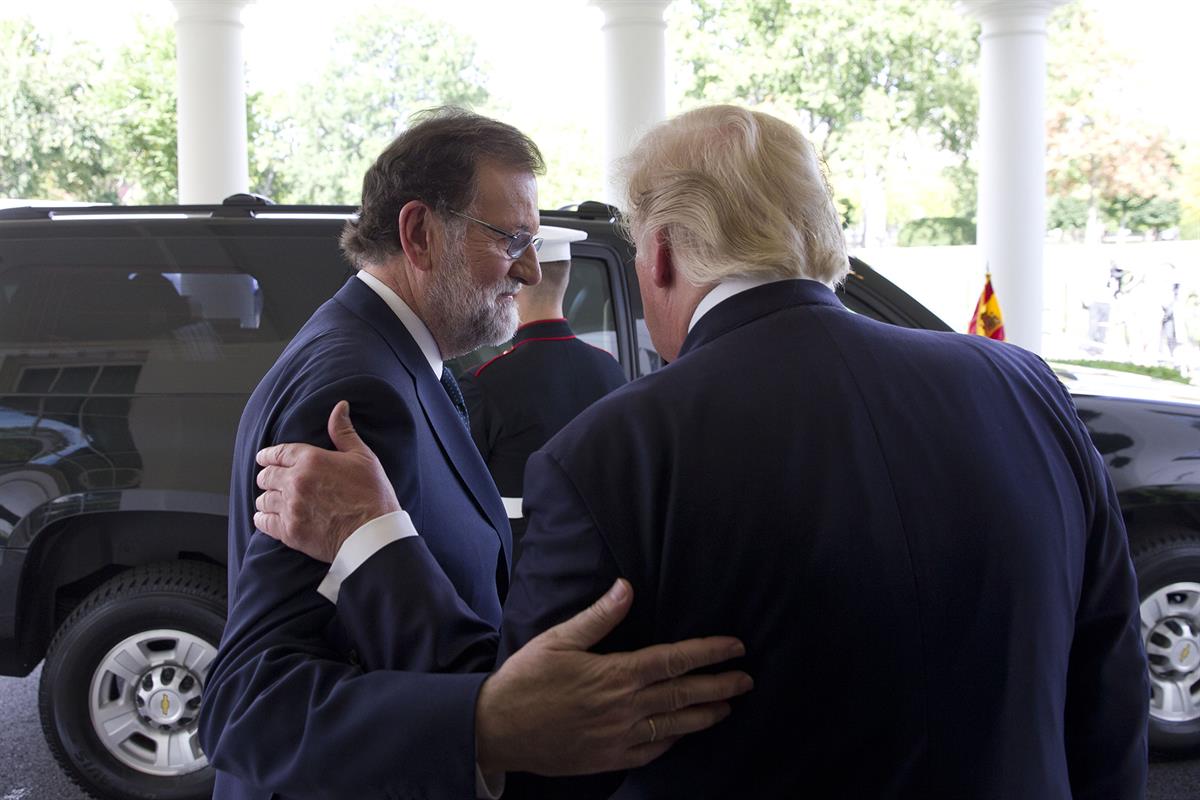 26/09/2017. Viaje del presidente del Gobierno a USA. El presidente del Gobierno, Mariano Rajoy, y el presidente de los Estados Unidos de Amé...