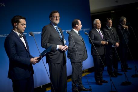 28/01/2017. Cumbre de Jefes de Estado y de Gobierno de Países Mediterráneos de la UE. El presidente del Gobierno, Mariano Rajoy, durante la ...