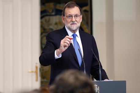 28/07/2017. Rajoy hace balance de la primera mitad de 2017. El presidente del Gobierno, Mariano Rajoy, durante la rueda de prensa ofrecida t...