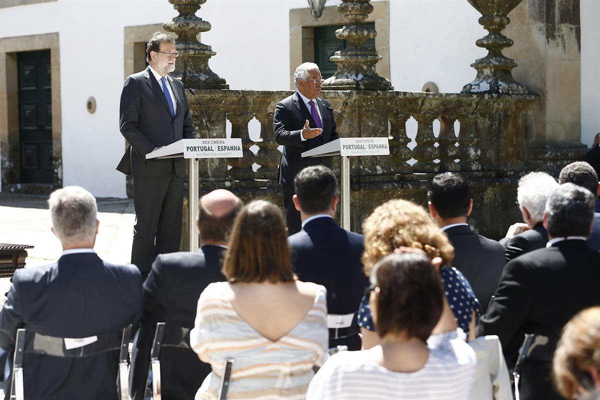 30/05/2017. XXIX Cumbre Luso-Española (Segunda jornada). El presidente del Gobierno, Mariano Rajoy, y el primer ministro de Portugal, Antóni...