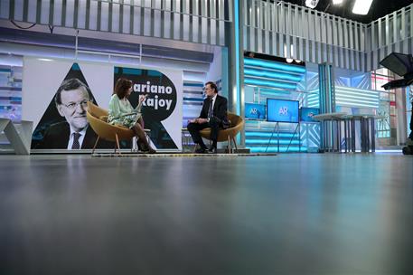 1/03/2018. Rajoy es entrevistado en "El Programa de Ana Rosa", de Telecinco. El presidente del Gobierno, Mariano Rajoy, durante la entrevist...