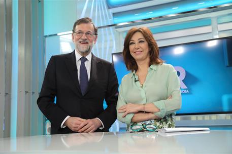 1/03/2018. Rajoy es entrevistado en "El Programa de Ana Rosa", de Telecinco. El presidente del Gobierno, Mariano Rajoy, junto a Ana Rosa Qui...