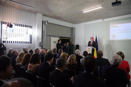 3/05/2018. Viaje de Rajoy a Logroño. El presidente del Gobierno, Mariano Rajoy, interviene durante la inauguración del Polígono de Experienc...
