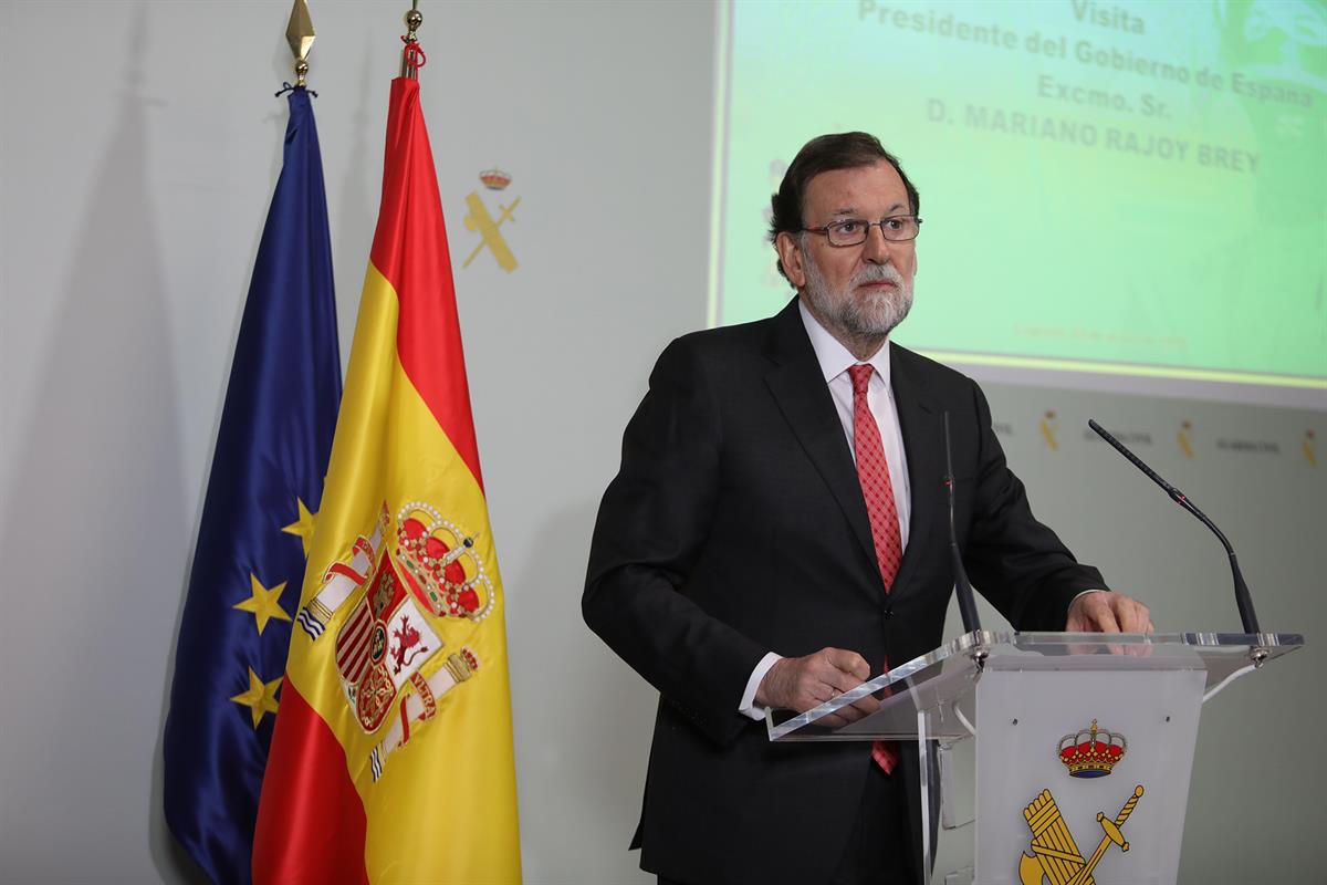3/05/2018. Viaje de Rajoy a Logroño. El presidente del Gobierno, Mariano Rajoy, interviene durante el acto de inauguración del Polígono de E...