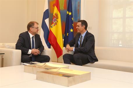 4/10/2018. Pedro Sánchez recibe al primer ministro de Finlandia. El presidente del Gobierno, Pedro Sánchez, y el primer ministro de Finlandi...