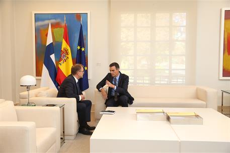 4/10/2018. Pedro Sánchez recibe al primer ministro de Finlandia. El presidente del Gobierno, Pedro Sánchez, y el primer ministro de Finlandi...