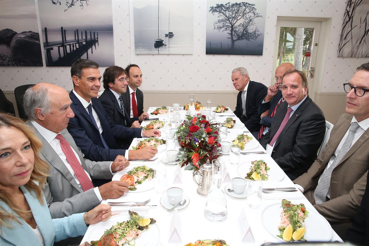 5/09/2018. Viaje del presidente del Gobierno a Suecia. El presidente del Gobierno, Pedro Sánchez, y el primer ministro del Reino de Suecia, ...