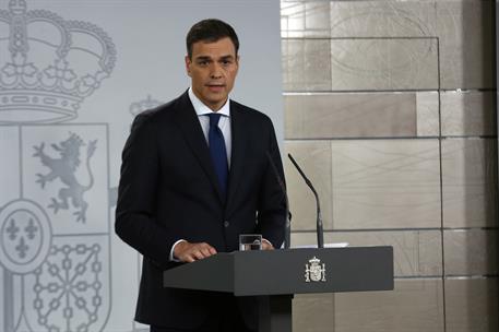 6/06/2018. Sánchez anuncia la composición de su Ejecutivo. El presidente del Gobierno, Pedro Sánchez, ha comparecido en La Moncloa para dar ...