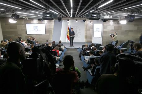 6/06/2018. Sánchez anuncia la composición del Gobierno. El presidente del Gobierno, Pedro Sánchez, comparece en La Moncloa para dar a conoce...