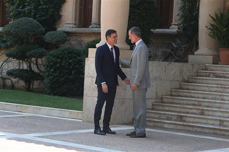 6/08/2018. El presidente del Gobierno, recibido en despacho por el Rey. El Rey Felipe VI y el presidente del Gobierno, Pedro Sánchez, en la ...