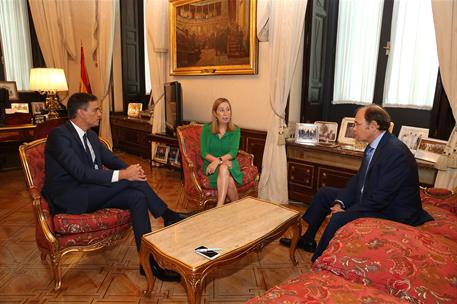 6/09/2018. Presentación de los actos conmemorativos del 40 aniversario de la Constitución. El presidente del Gobierno, Pedro Sánchez; la pre...