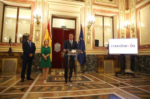 Pedro Sánchez, Ana Pastor and Pío García-Escudero