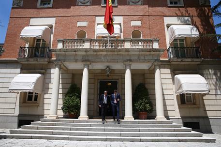 9/07/2018. Sánchez recibe al presidente de la Generalitat de Cataluña. El presidente del Gobierno, Pedro Sánchez, y el presidente de la Gene...