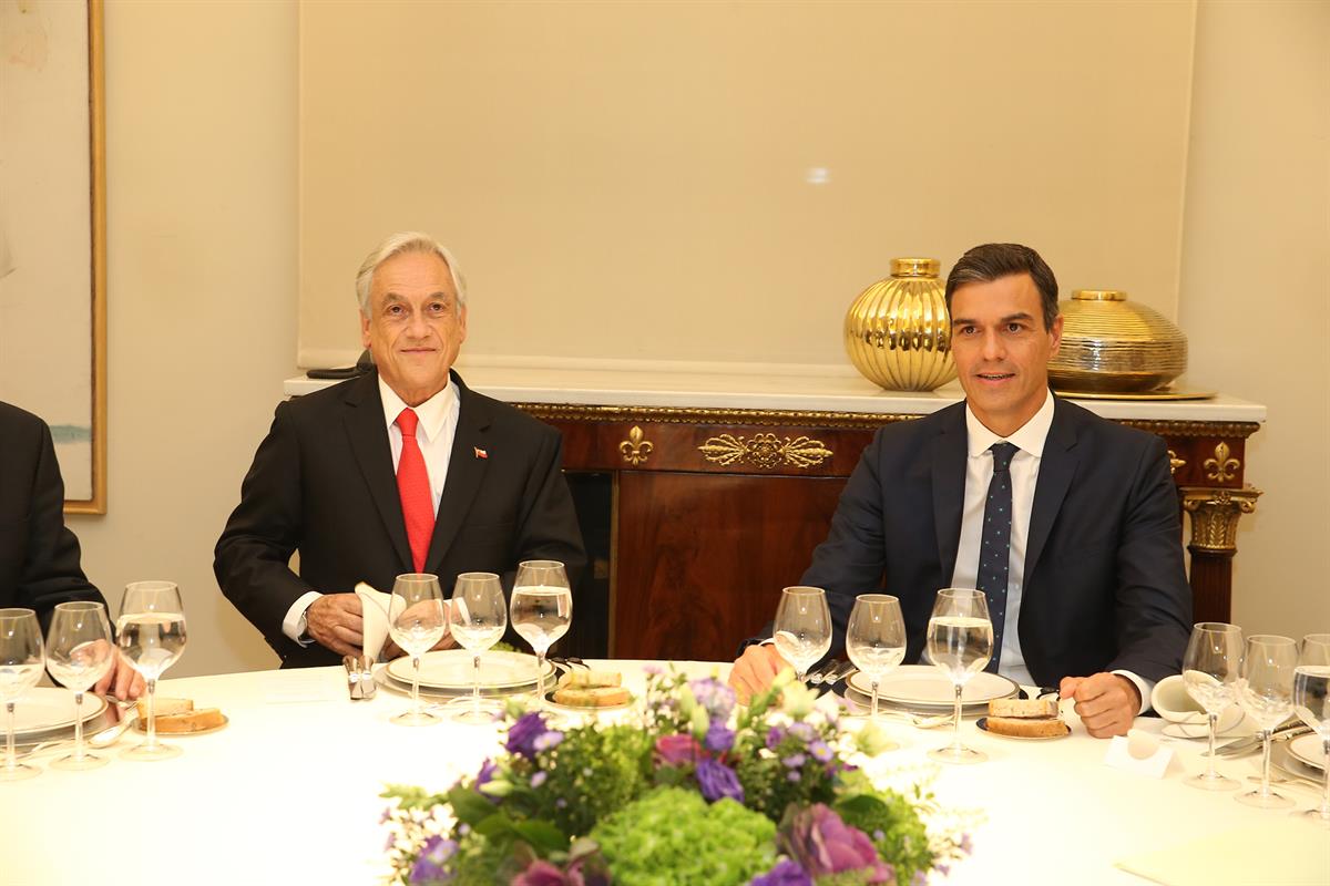 9/10/2018. Sánchez recibe al presidente de Chile, Sebastián Piñera. El presidente del Gobierno, Pedro Sánchez, y el presidente de Chile, Seb...