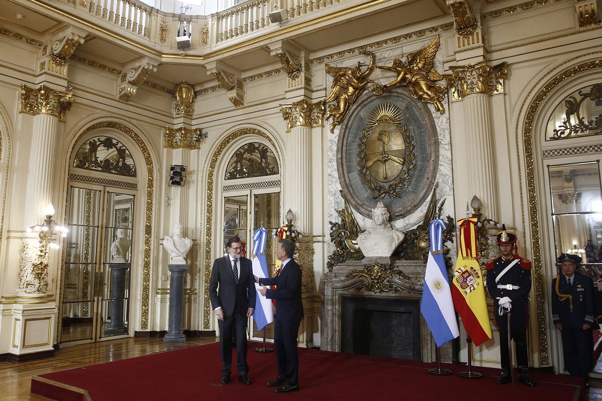 10/04/2018. Viaje de Mariano Rajoy a Argentina. El presidente del Gobierno, Mariano Rajoy, y el presidente de la República Argentina, Mauric...