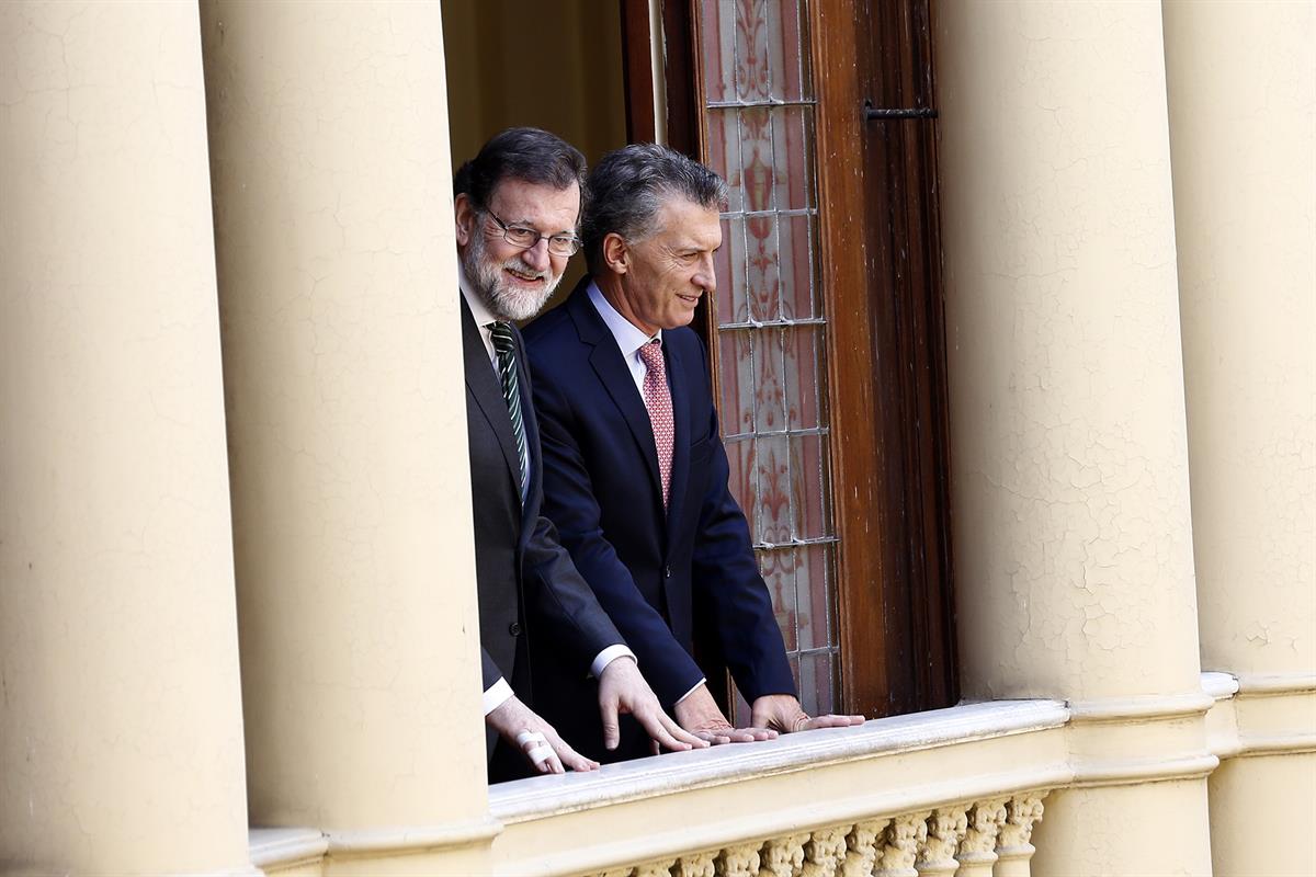 10/04/2018. Viaje de Mariano Rajoy a Argentina. El presidente del Gobierno, Mariano Rajoy, y el presidente de la República Argentina, Mauric...