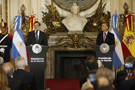 10/04/2018. Viaje de Mariano Rajoy a Argentina. El presidente del Gobierno, Mariano Rajoy, y el presidente de la República Argentina, Mauric...
