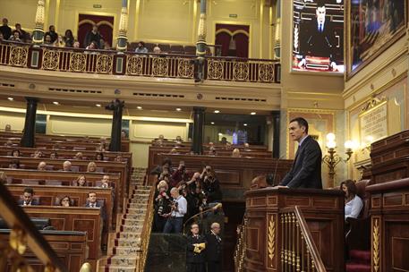 12/12/2018. El presidente del Gobierno comparece en el Congreso para informar sobre Cataluña y el Brexit. El presidente del Gobierno, Pedro ...