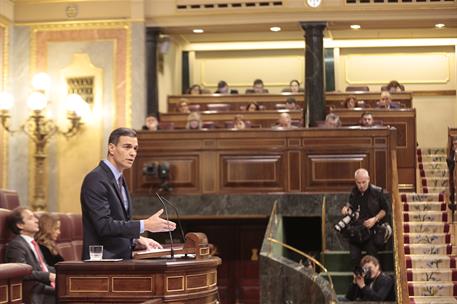 12/12/2018. El presidente del Gobierno comparece en el Congreso para informar sobre Cataluña y el Brexit. El presidente del Gobierno, Pedro ...