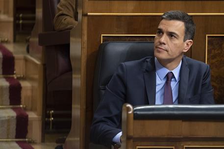 12/12/2018. El presidente del Gobierno comparece en el Congreso para informar sobre Cataluña y el Brexit. El presidente del Gobierno, Pedro ...