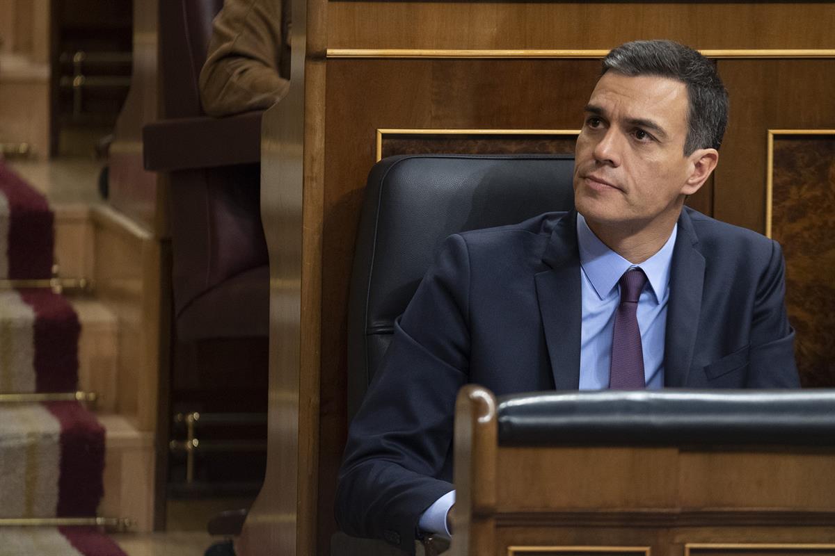 12/12/2018. El presidente del Gobierno comparece en el Congreso para informar sobre Cataluña y el Brexit. El presidente del Gobierno, Pedro ...