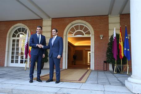 13/09/2018. Sánchez recibe al viceprimer ministro de Catar. El presidente del Gobierno, Pedro Sánchez, y el viceprimer ministro y ministro d...