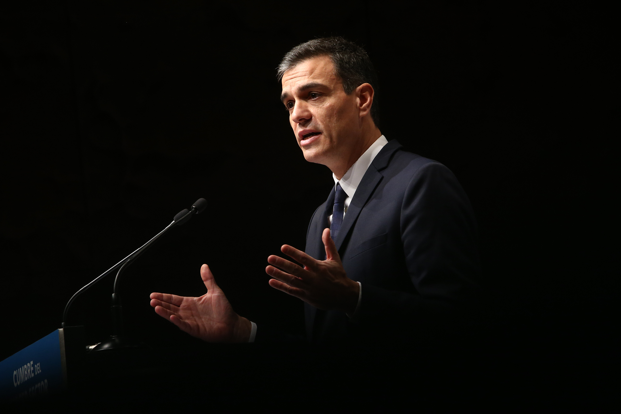 13/12/2018. Pedro Sánchez inaugura la Cumbre del Tercer Sector contra la Pobreza Infantil. El presidente del Gobierno, Pedro Sánchez, durant...
