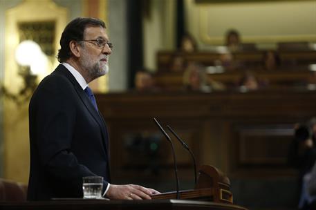14/03/2018. Rajoy informa en el Congreso sobre las pensiones. El presidente del Gobierno, Mariano Rajoy, durante su intervención en el pleno...