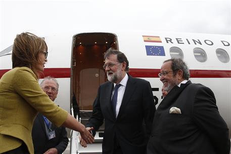 15/05/2018. Visita de Rajoy a Bulgaria. El presidente del Gobierno, Mariano Rajoy, llega al aeropuerto de Sofía en su visita oficial a la Re...
