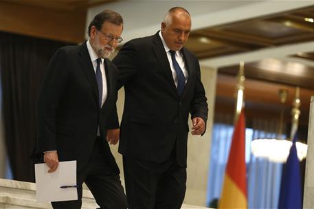 15/05/2018. Visita de Rajoy a Bulgaria. El presidente del Gobierno, Mariano Rajoy, junto al primer ministro de la República de Bulgaria, Boy...