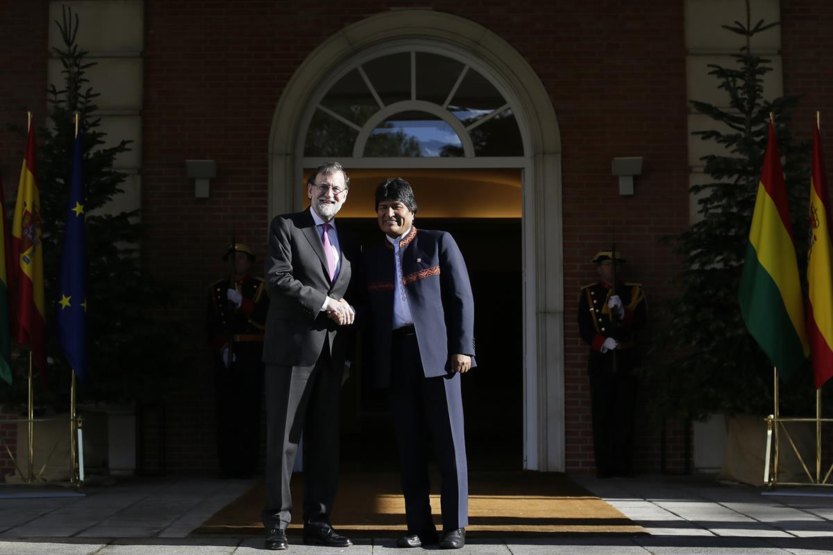 16/03/2018. Rajoy recibe al presidente del Estado Plurinacional de Bolivia. El presidente del Gobierno, Mariano Rajoy, recibe al presidente ...