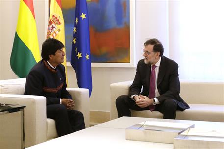 16/03/2018. Rajoy recibe al presidente del Estado Plurinacional de Bolivia. El presidente del Gobierno, Mariano Rajoy, y el presidente del E...