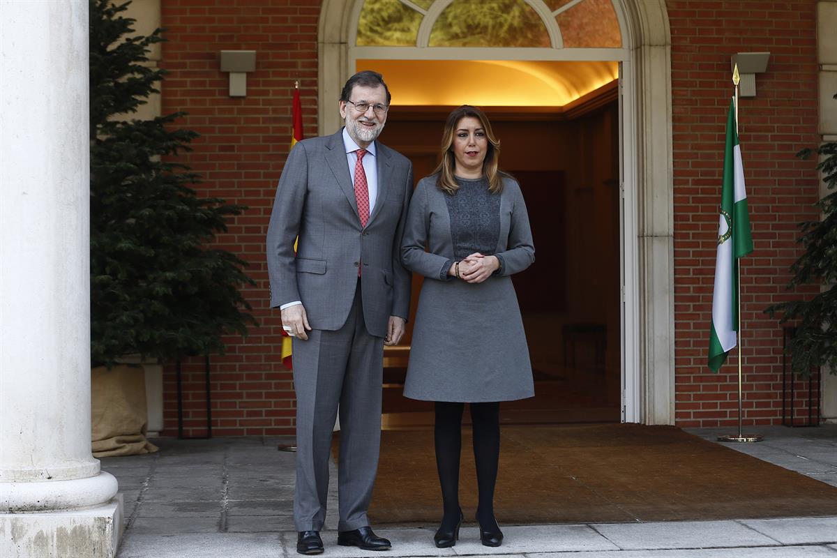 18/04/2018. Rajoy recibe a la presidenta de la Junta de Andalucía. El presidente del Gobierno, Mariano Rajoy, ha recibido a la presidenta de...