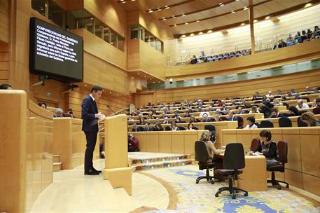 18/12/2018. Pedro Sánchez comparece en el Senado para informar sobre la actuación del Gobierno y la crisis migratoria. El presidente del Gob...