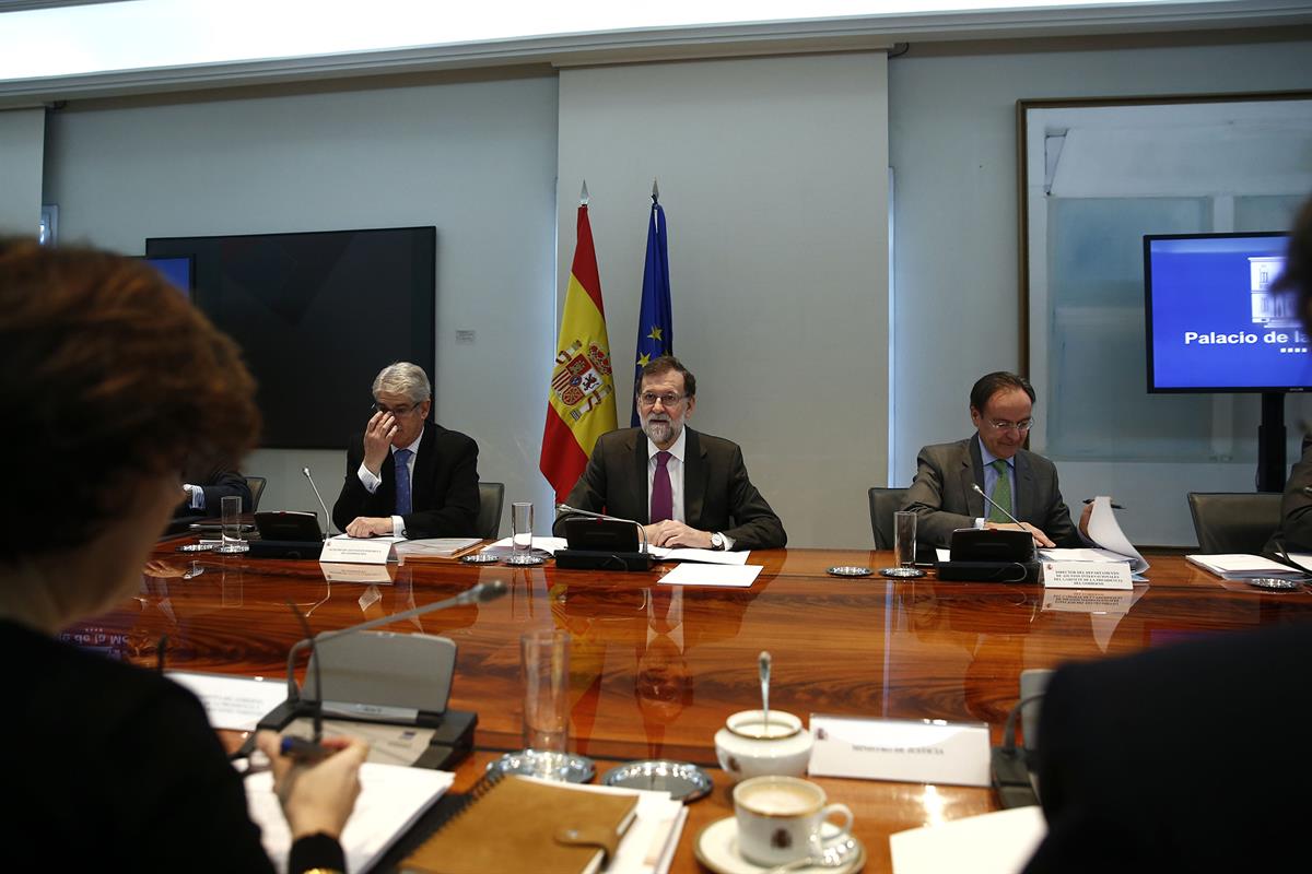 19/01/2018. Rajoy preside el Consejo de Política Exterior. El presidente del Gobierno, Mariano Rajoy, preside la reunión del Consejo de Polí...