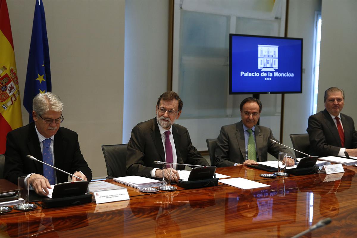 19/01/2018. Rajoy preside el Consejo de Política Exterior. El presidente del Gobierno, Mariano Rajoy, preside la reunión del Consejo de Polí...